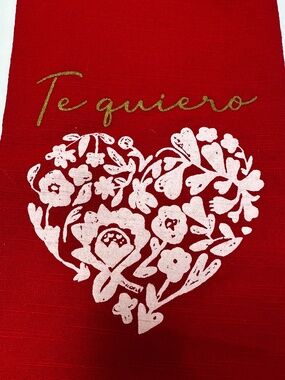 Te' Quiero Red Kitchen Towel, New